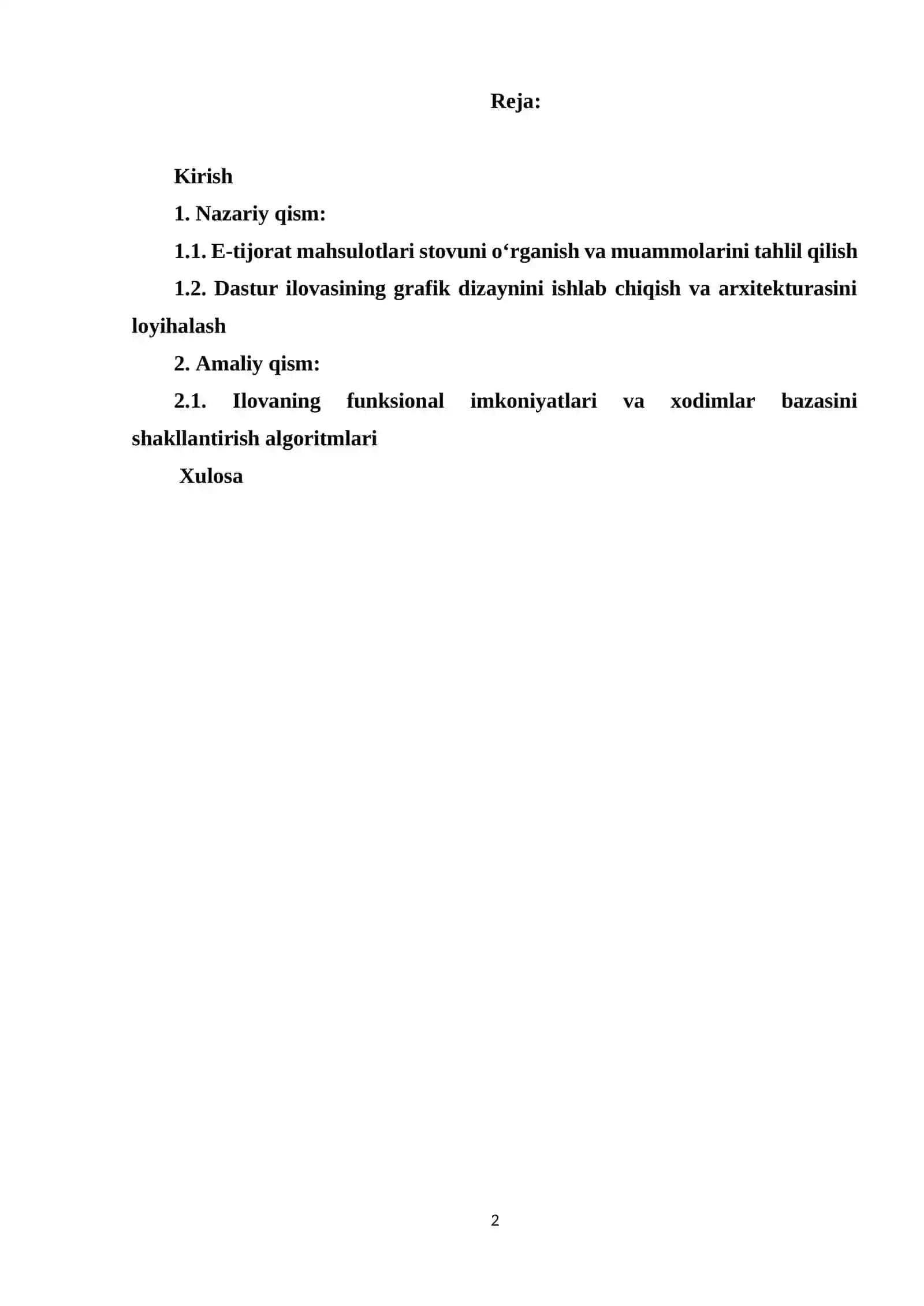 Visual Studio muhitida kurs ishi | Kurs ishi - E - TIJORAT UCHUN MAHSULOTLAR VA MIJOZLARNI BOSHQARISH DASTUR ILOVASINI YARATISH 2
