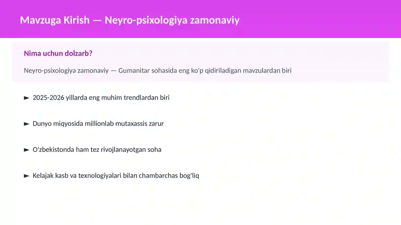 Neyro-psixologiya zamonaviy 2