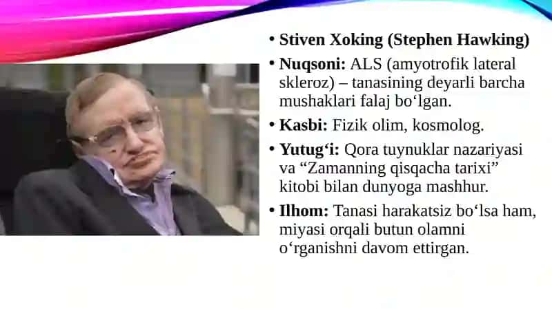 Nuqsonli mashxur insonlar 2