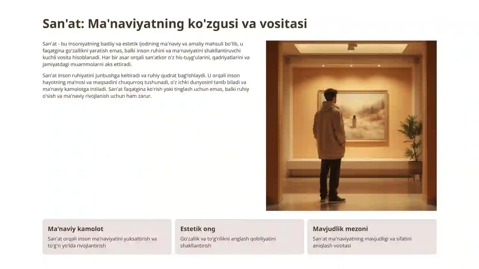 San'at: Ma'naviyatning ko'zgusi va vositasi 2