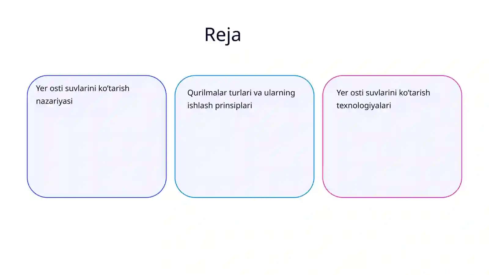 Yer osti suvlarini ko’tarish qurilmalari 2