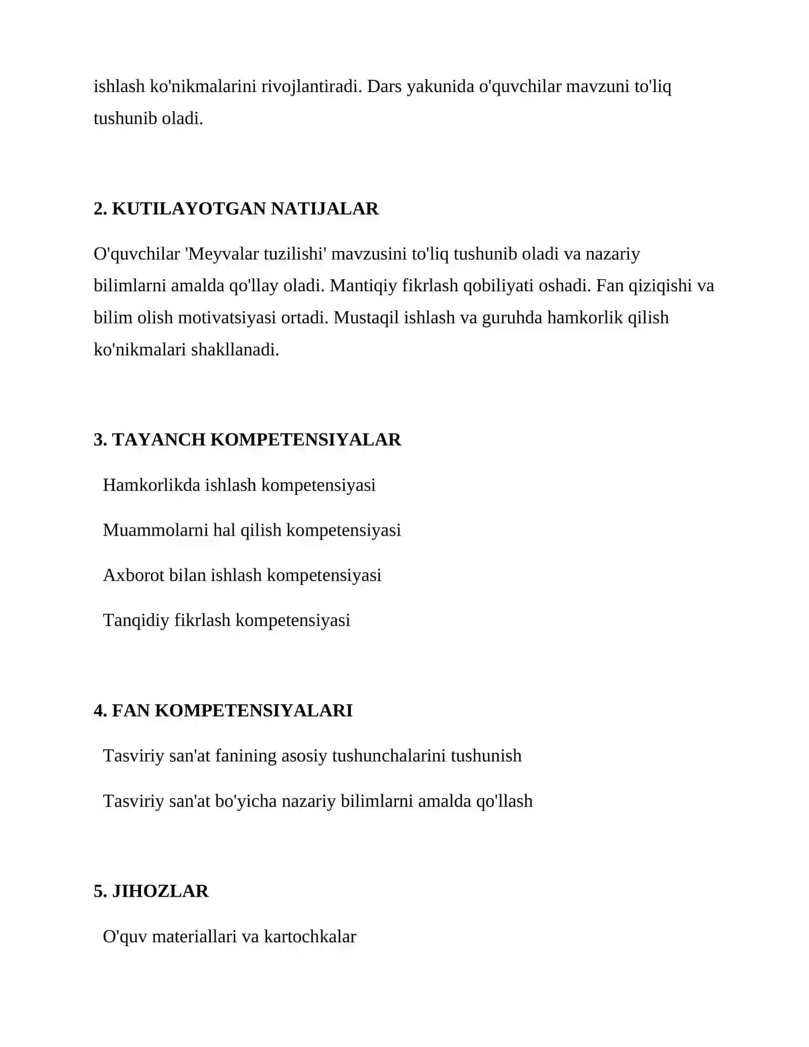 Mevalar tuzilishi 2