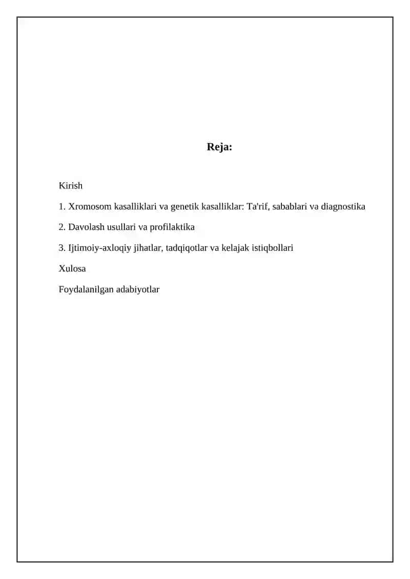 Xromosom va genetik kasalliklar 2