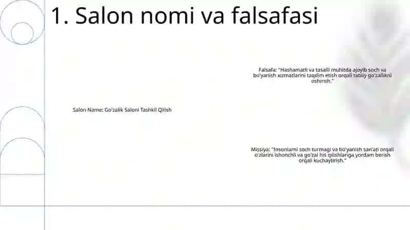 Go'Zalik Saloni Tashkil Qilish 2
