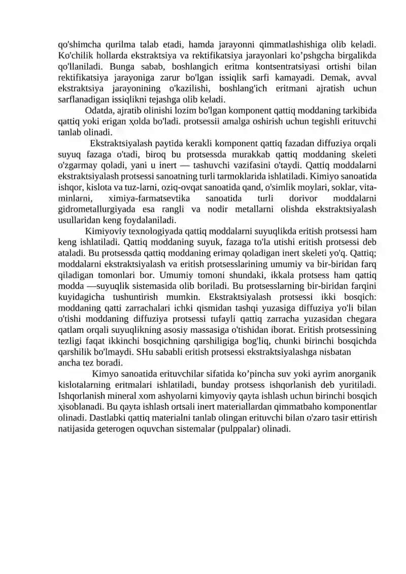 Ekstraktsiya jarayoni 2