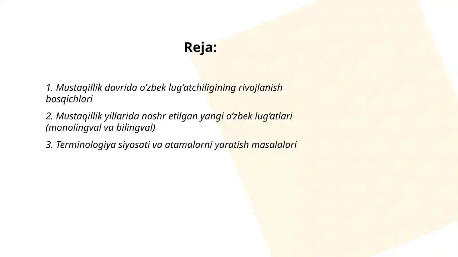 Mustaqillik davri o’zbek lug’atchiligi 2