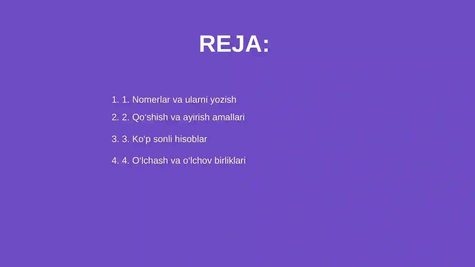 4-sinf Matematikasi asosida slayd 2