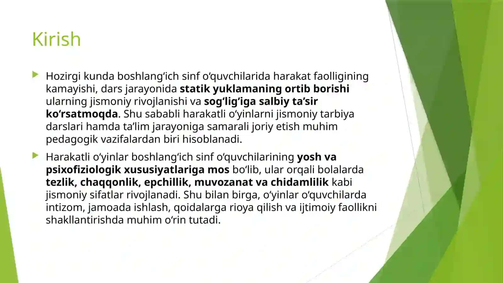 Harakatli o‘yinlarni tashkil qilish va o‘tkazish 2