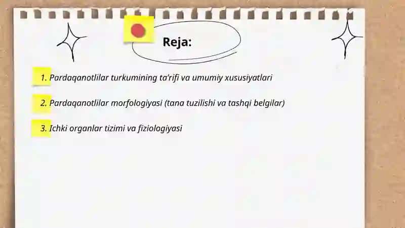 Pardaqanotlilar turkumi 2