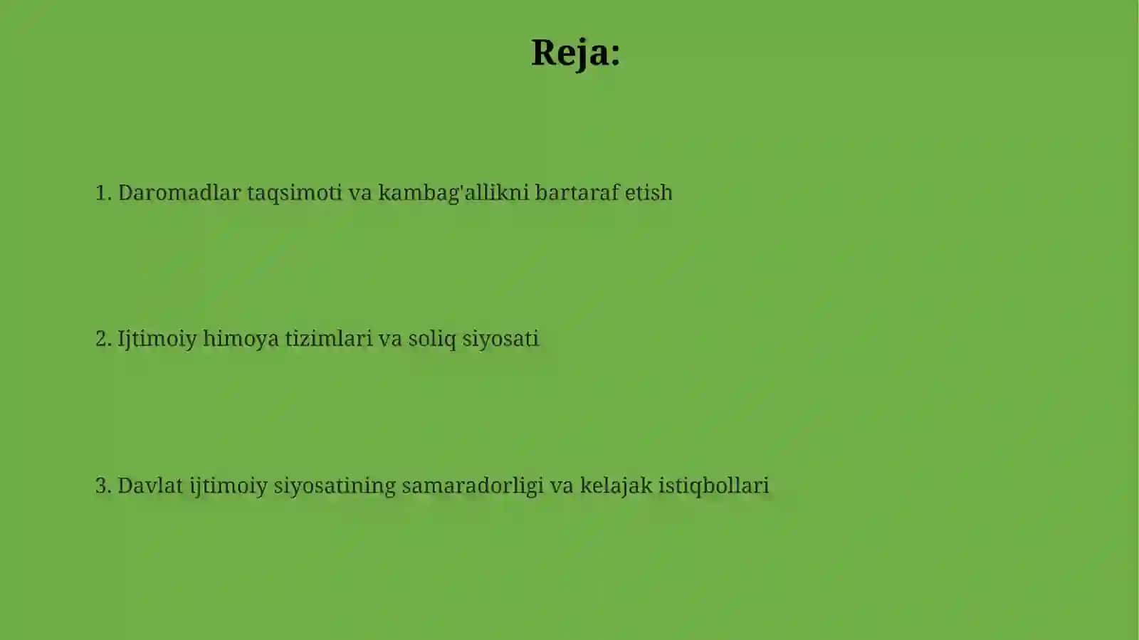 Daromadlar taqsimoti va kambag'allik 2