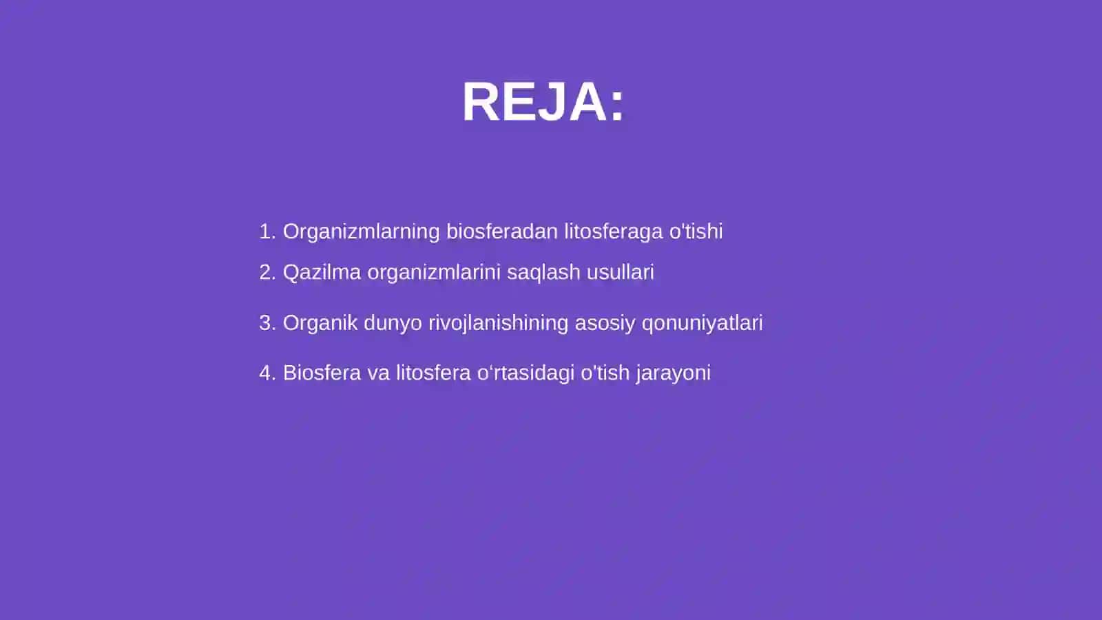 Organizmlarning biosferadan litosferaga oʻtish jarayoni 2