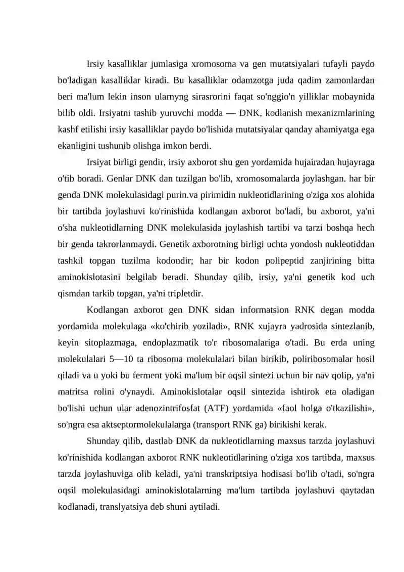 Irsiy kasalliklar 2