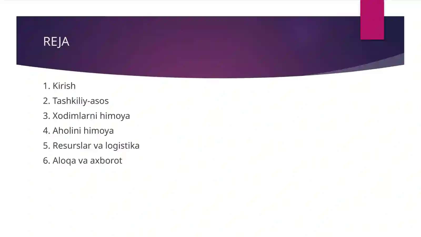 Xodimlar va aholini favqulotda himoyalash tadbirlari 2