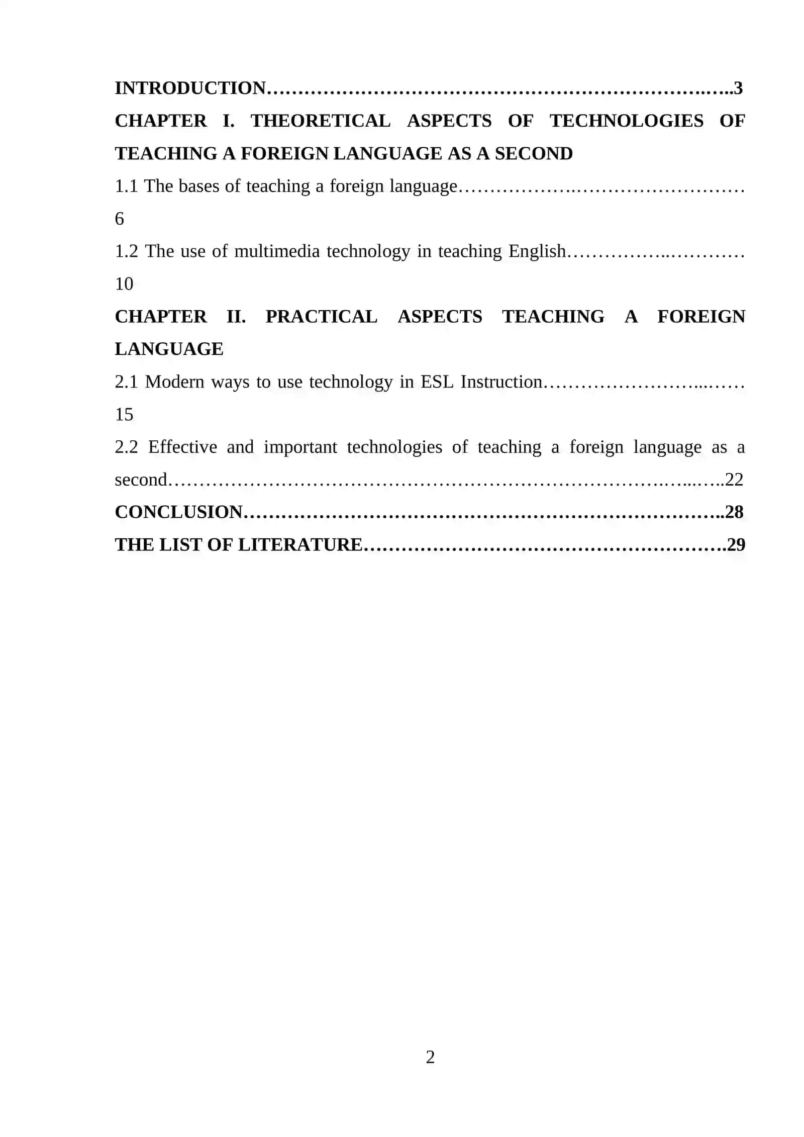 Course Work on The Impact of Technology on Language Teaching and Learning 2