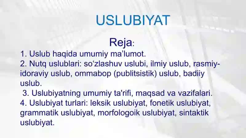 Uslubiyat 2
