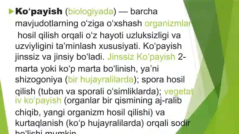 Jinsiy ko’payishda nomuntazam xillari 2