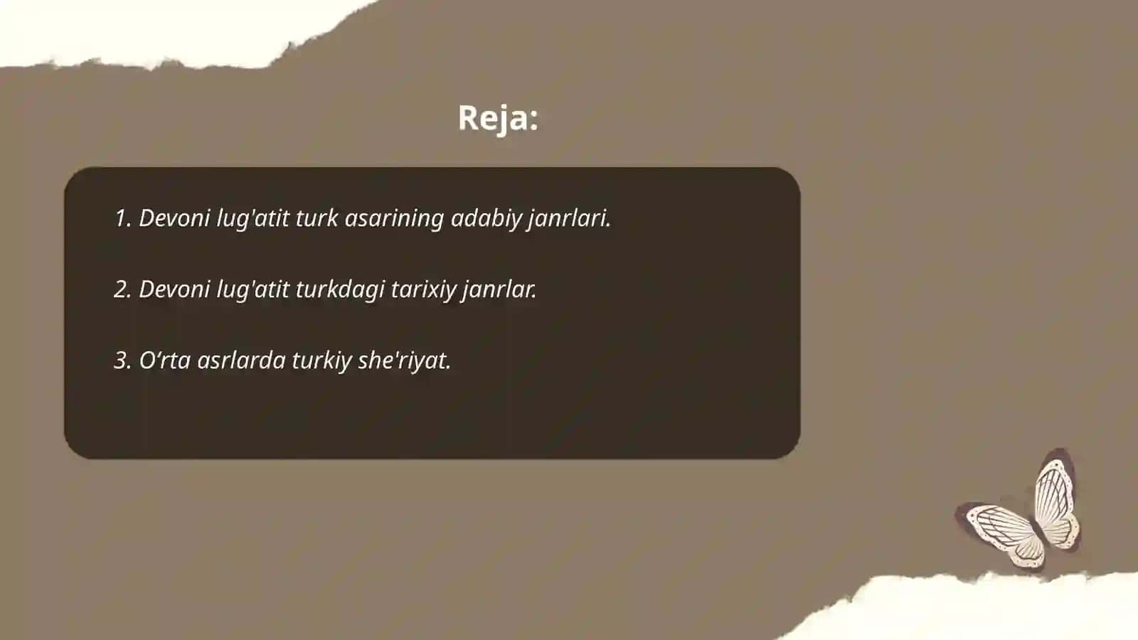 "Devoni lug'atit turk" dagi adabiy janrlarni õrganish 2