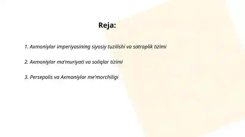 Axmoniylar va Ellinistik an’analar. Jo’rabek G’uzorov 2