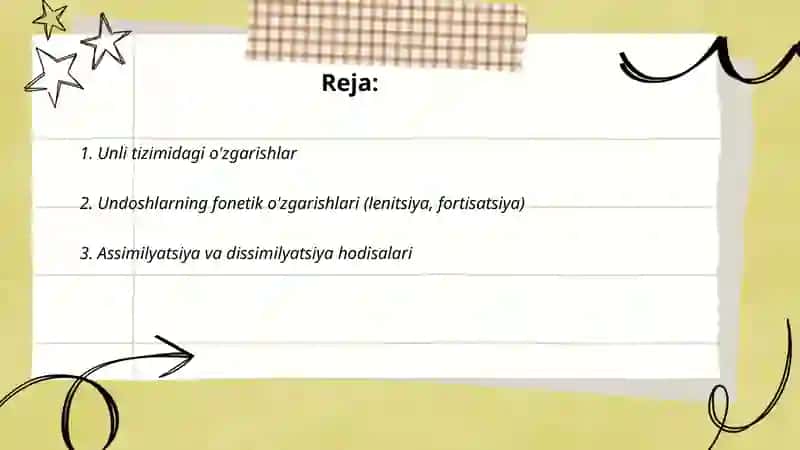 Ona tilining fonetik o'zgarishlari 2