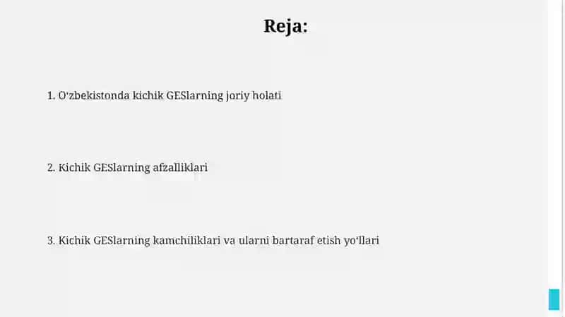 Oʻzbekistonda kichik GESlar 2