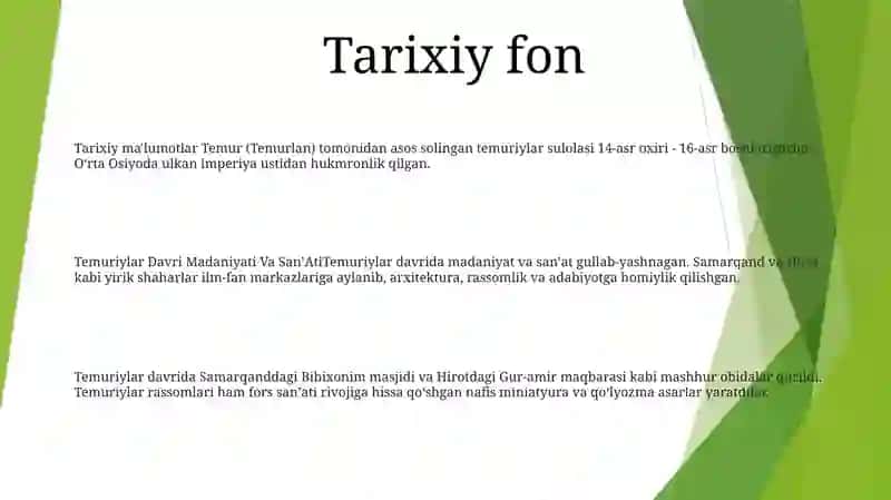Temuriylar Davri Madaniyati Va SanʼAti 2