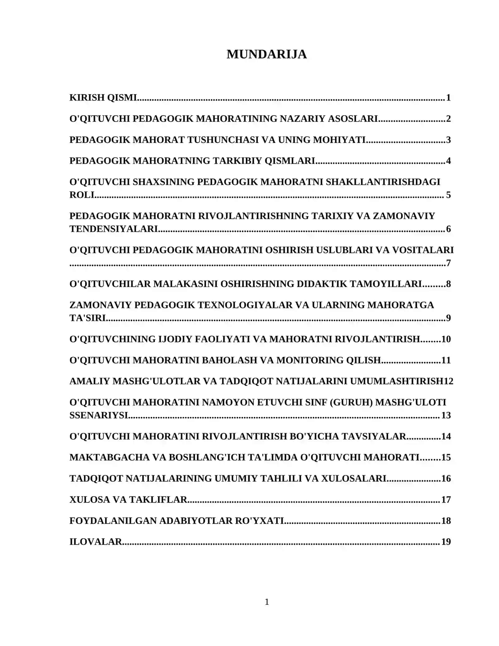 O'qituvchilarning pedagogik mahorati 2
