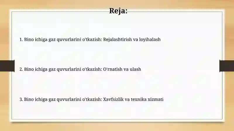 Gaz bilan ta'minlash tizim 2
