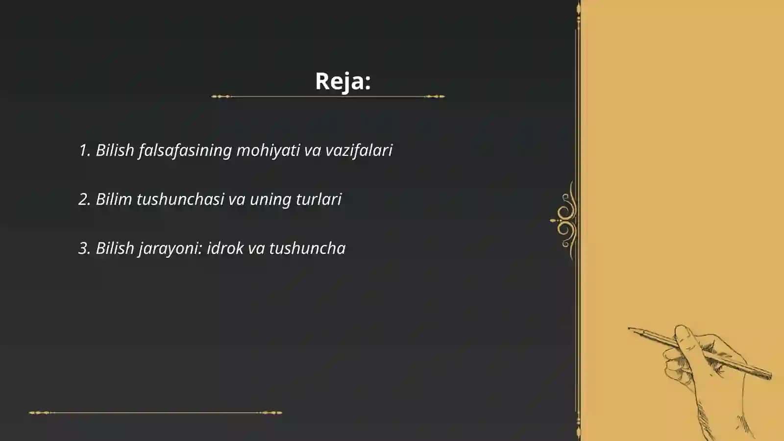 Bilish falsafasi 2
