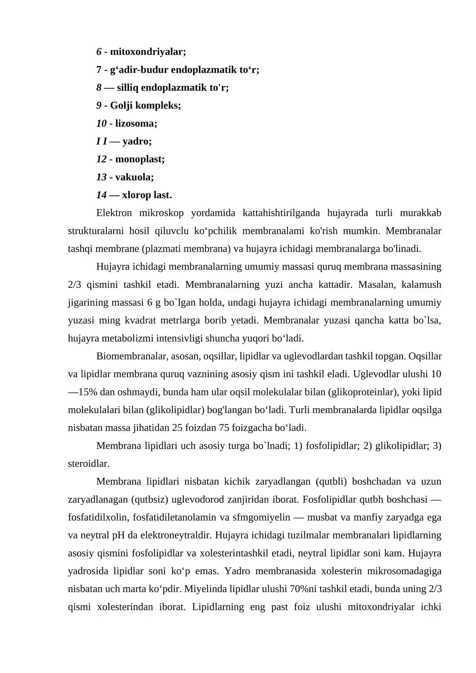 Xujayra membranasi biofizikasi 2