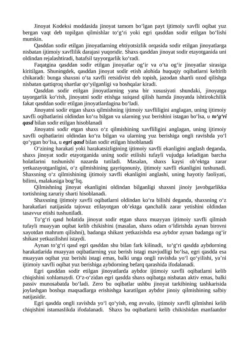 Jinoyatning sub’ektiv tomoni 2