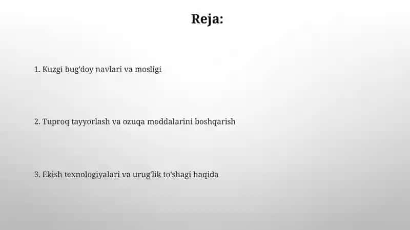 Kuzgi bug'doy navlari va mosligi 2