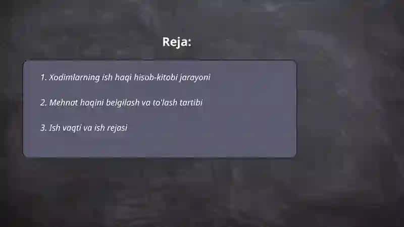 Xodimlar bilan hisob kitob qilish auditi 2