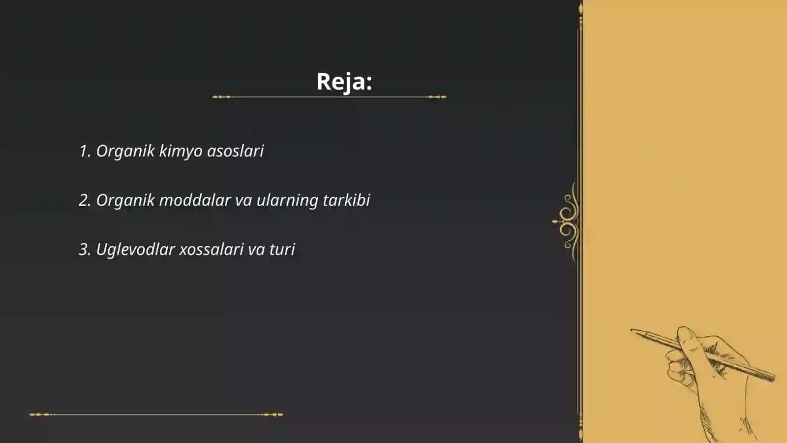 Tabily organik xom ashyo-organik moddalar manbai 2