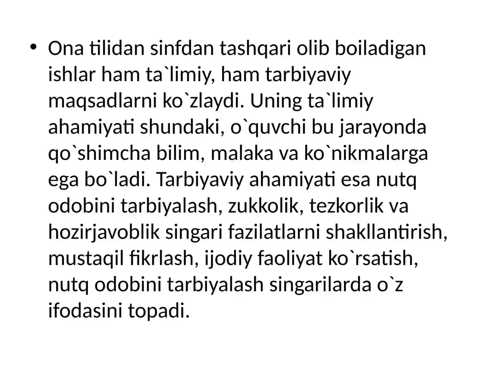 Boshlang‘ich sinfda sinfdan tashqari ishlarni tashkil qilish 2