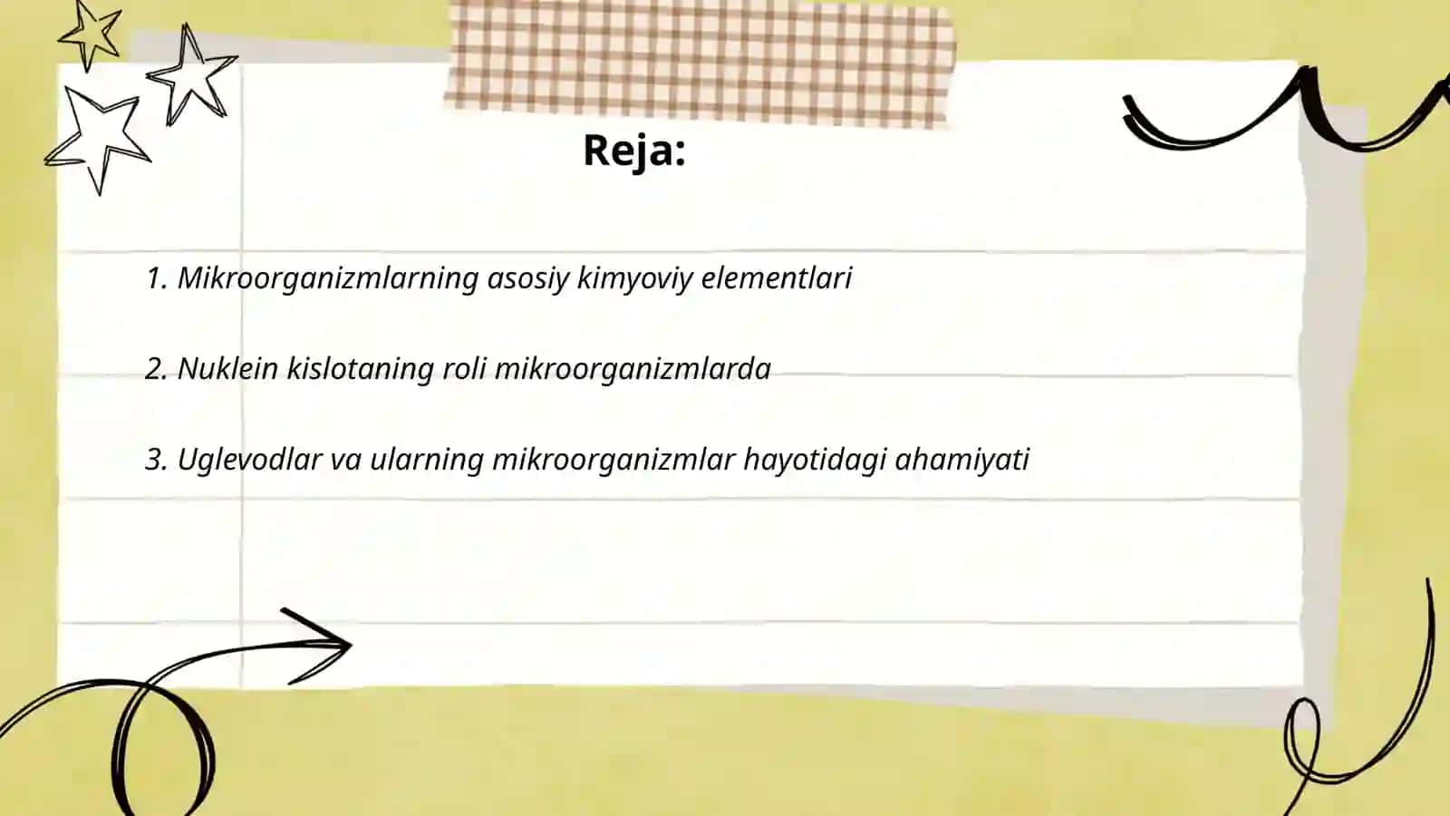 Mikroorganizmlarning kimyoviy tarkibi 2