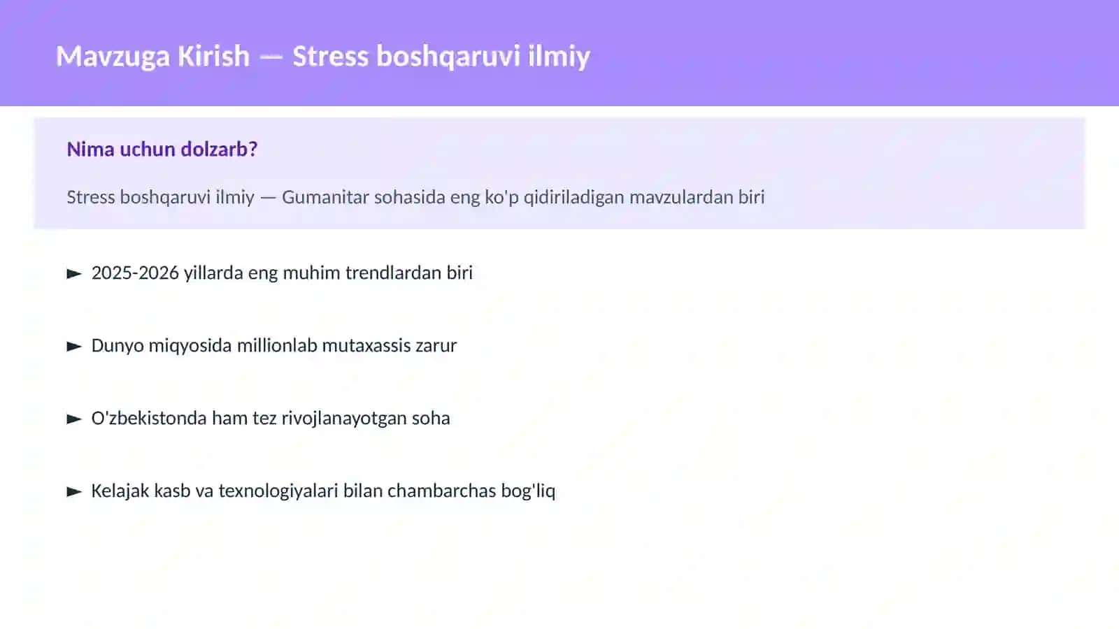 Stress boshqaruvi ilmiy 2