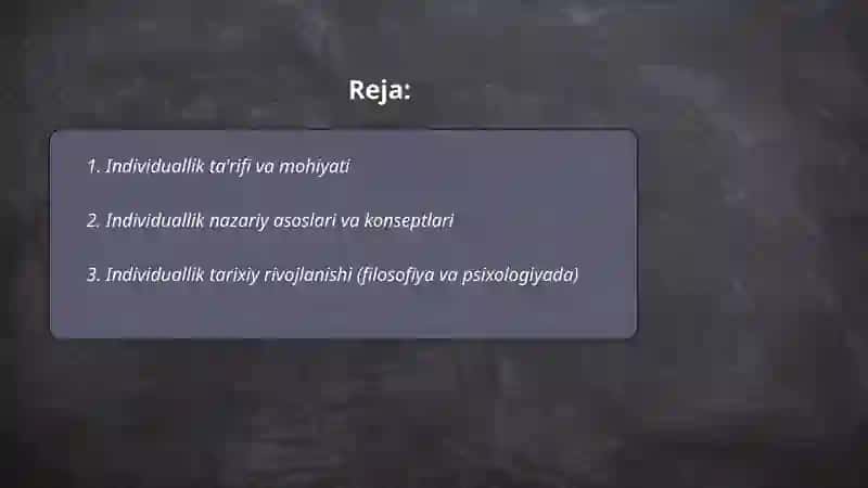 Individuallik haqida ta'limot 2