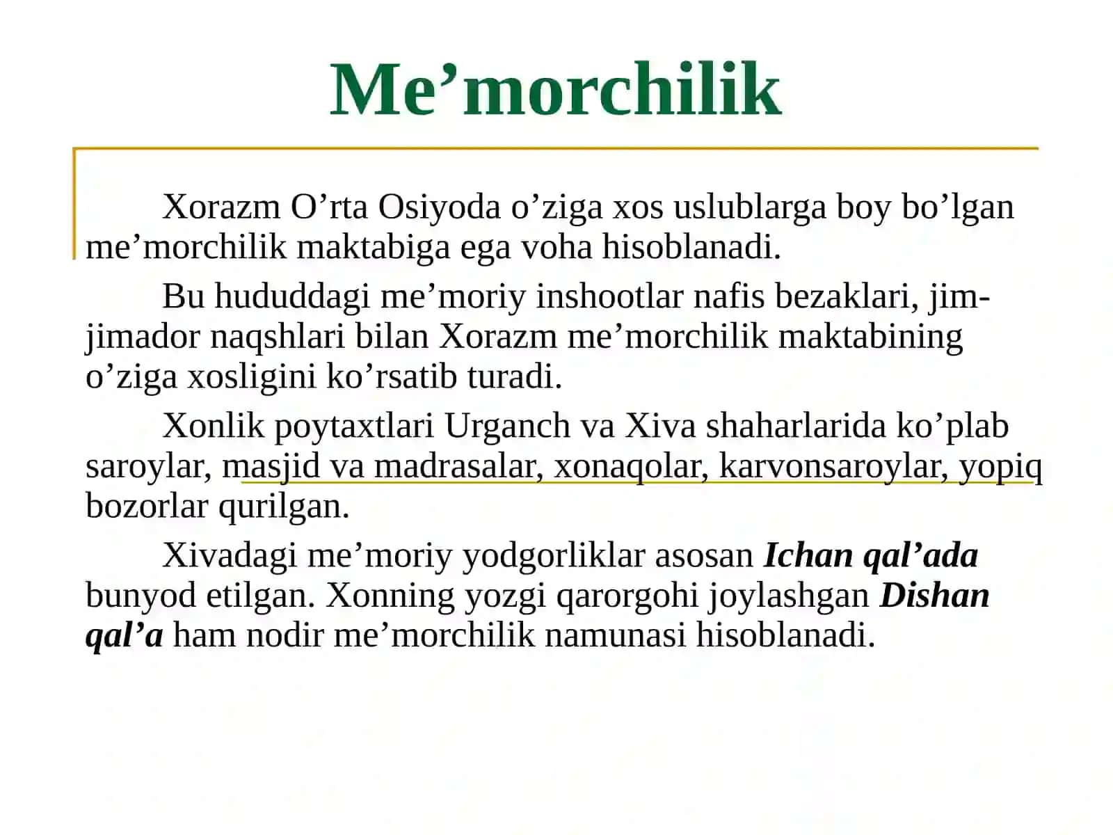 Xiva (Xorazm) xonligida madaniy hayot 2