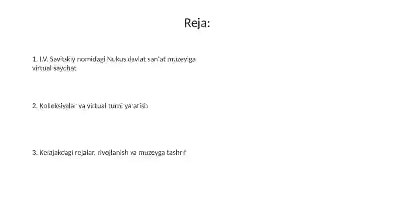 I.V. Savitskiy nomidagi Nukus davlat san'at muzeyiga virtual sayohat 2