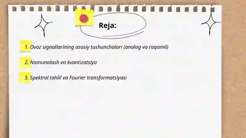 Ovoz va video lavhalarga ishlov berishi 2