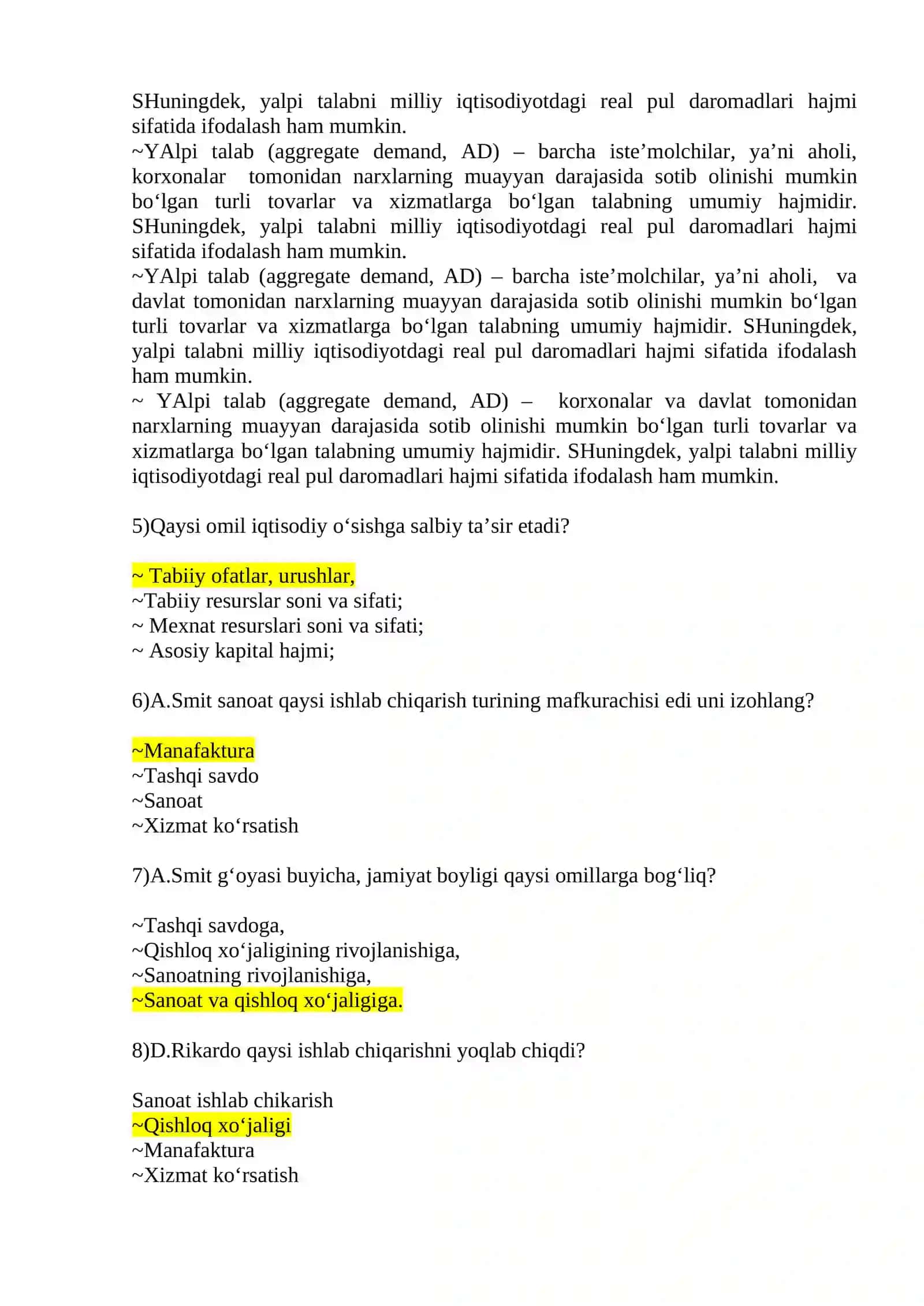 Iqtisodiy o‘sishning mazmuni 2
