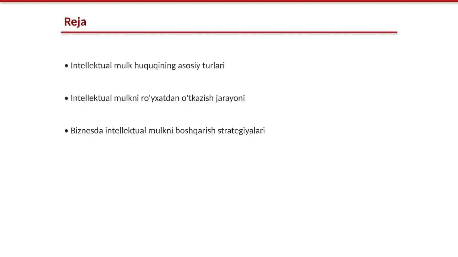 Intellektual mulk huquqini himoya qilish 2