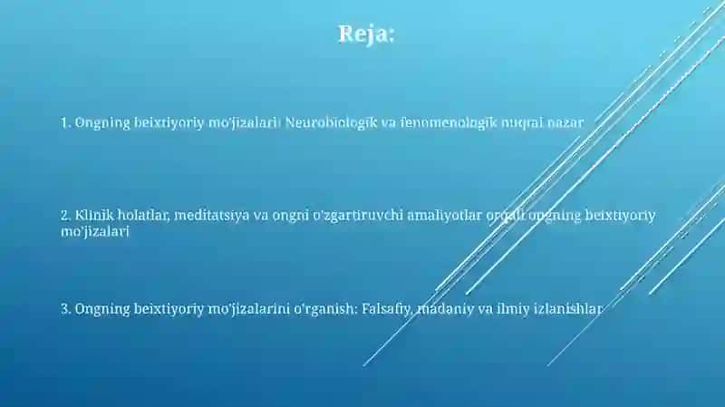 Ongning beixtiyoriy mo'jizalari 2