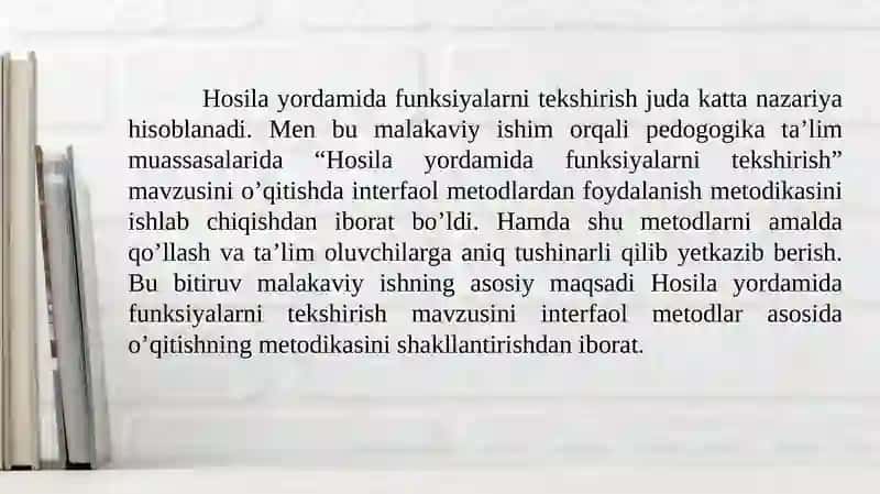 Matematika fanini o‘qitish huquqini berish bo‘yicha kasbiy qaytatayyorlash kursi 2
