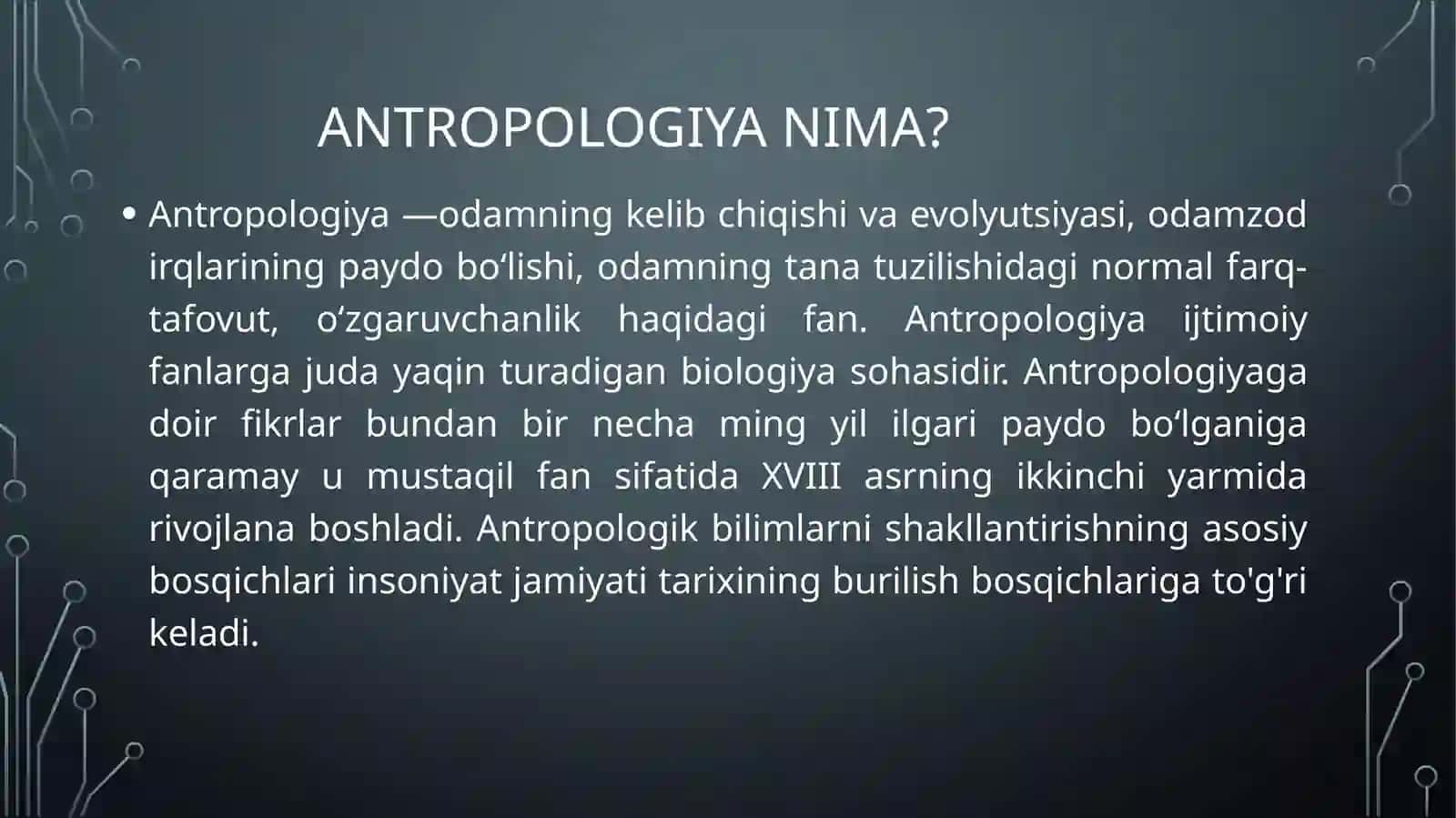 Irqiy antropologik maktabning asosiy tamoyillari 2