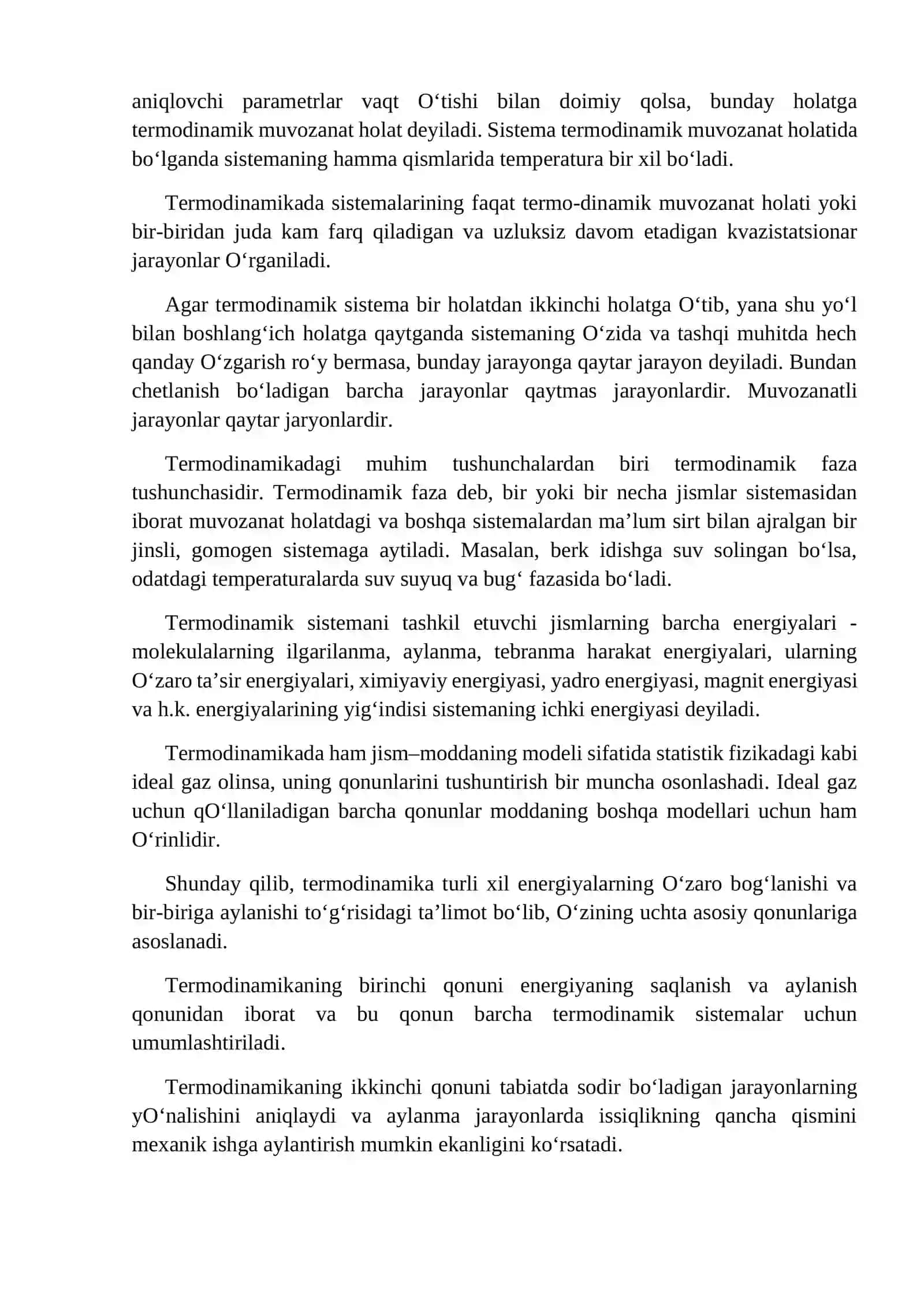 TERMODINAMIKA ASOSLARI 2