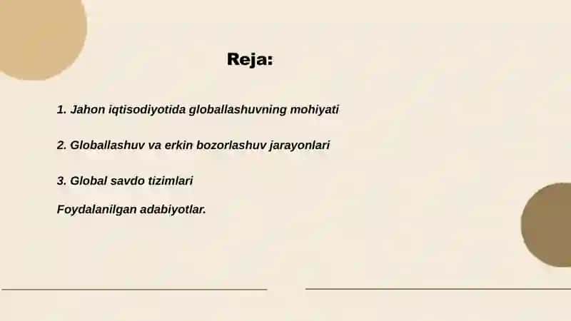 Jahon iqtisodiyotining globallashuvi 2