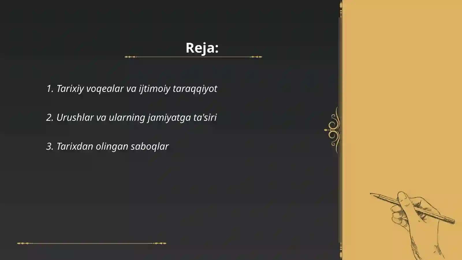 Tarixning o'rni jamiyat taraqiyotida 2