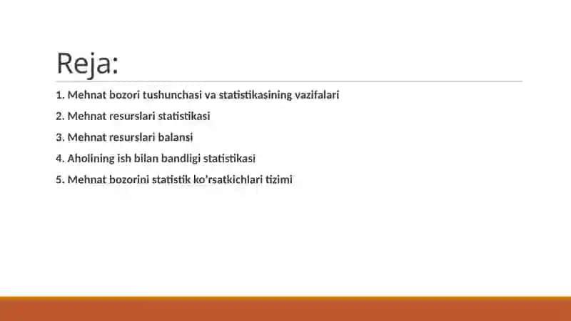 MEHNAT BOZORI STATISTIKASI 2