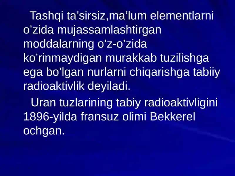 Radioaktivlik.   Dozimetriya 2